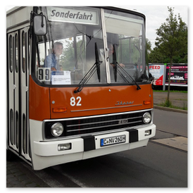 Sonderfahrt mit dem Ikarus 260 der Chemnitzer Vereinsfreunde