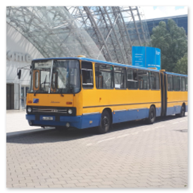 IKARUS 280.02 (Wagen 208) auf Sonderfahrt im Leipziger Norden
