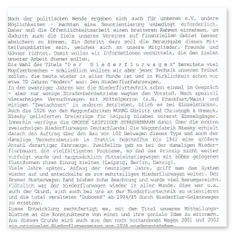 Unser erstes Vereinsmagazin „Der Niederflurwagen“ 1992 - Einblicke