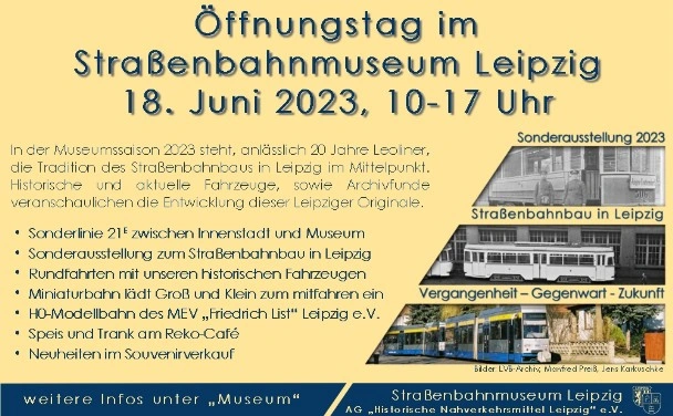 Öffnungstag im Straßenbahnmuseum Leipzig | Juni